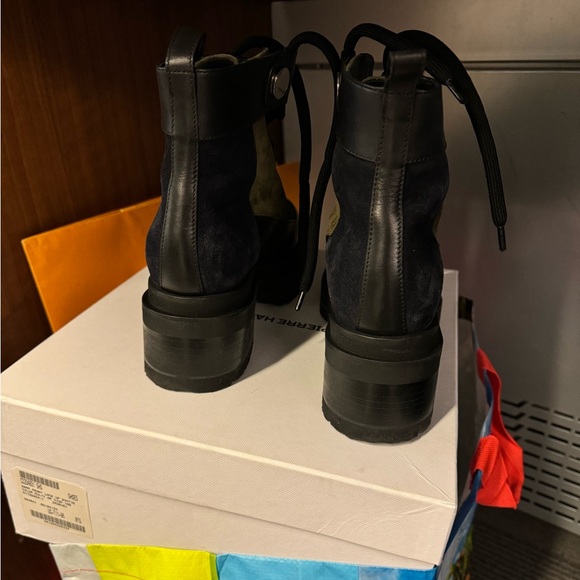 Pierre Hardy 50MM Penny Lace Up Bootie Green and Black 40 NWT - Picture 6 of 12